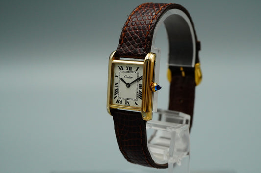 *NEAR MINT* Cartier Tank Hand Winding White Dial Tank 21 mm Women,Ladies Watch