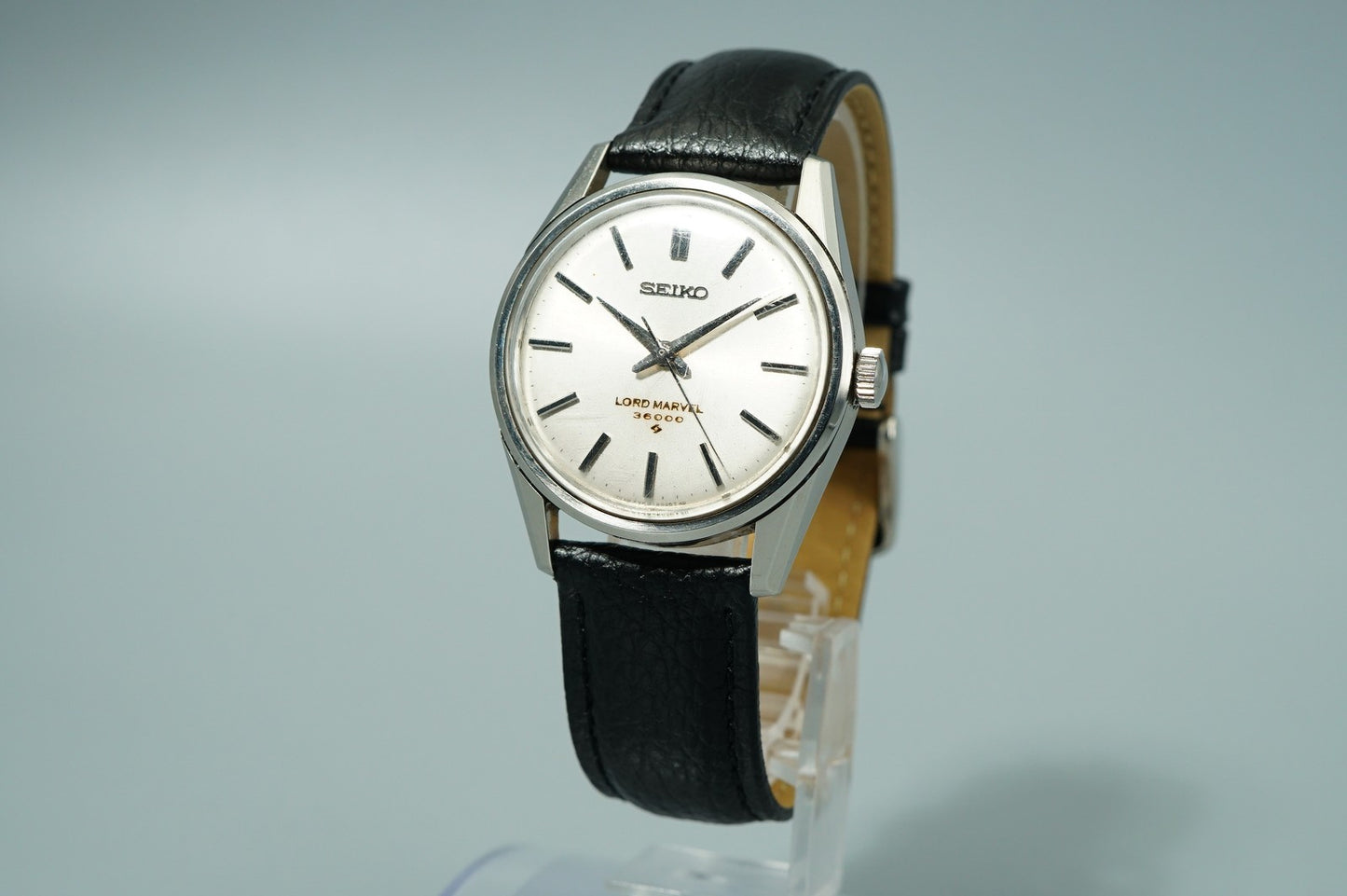 *Exc+5* Vintage 1967 SEIKO LARDMARVEL 5740-8000 AT Silver Round 37mm Mens Watch