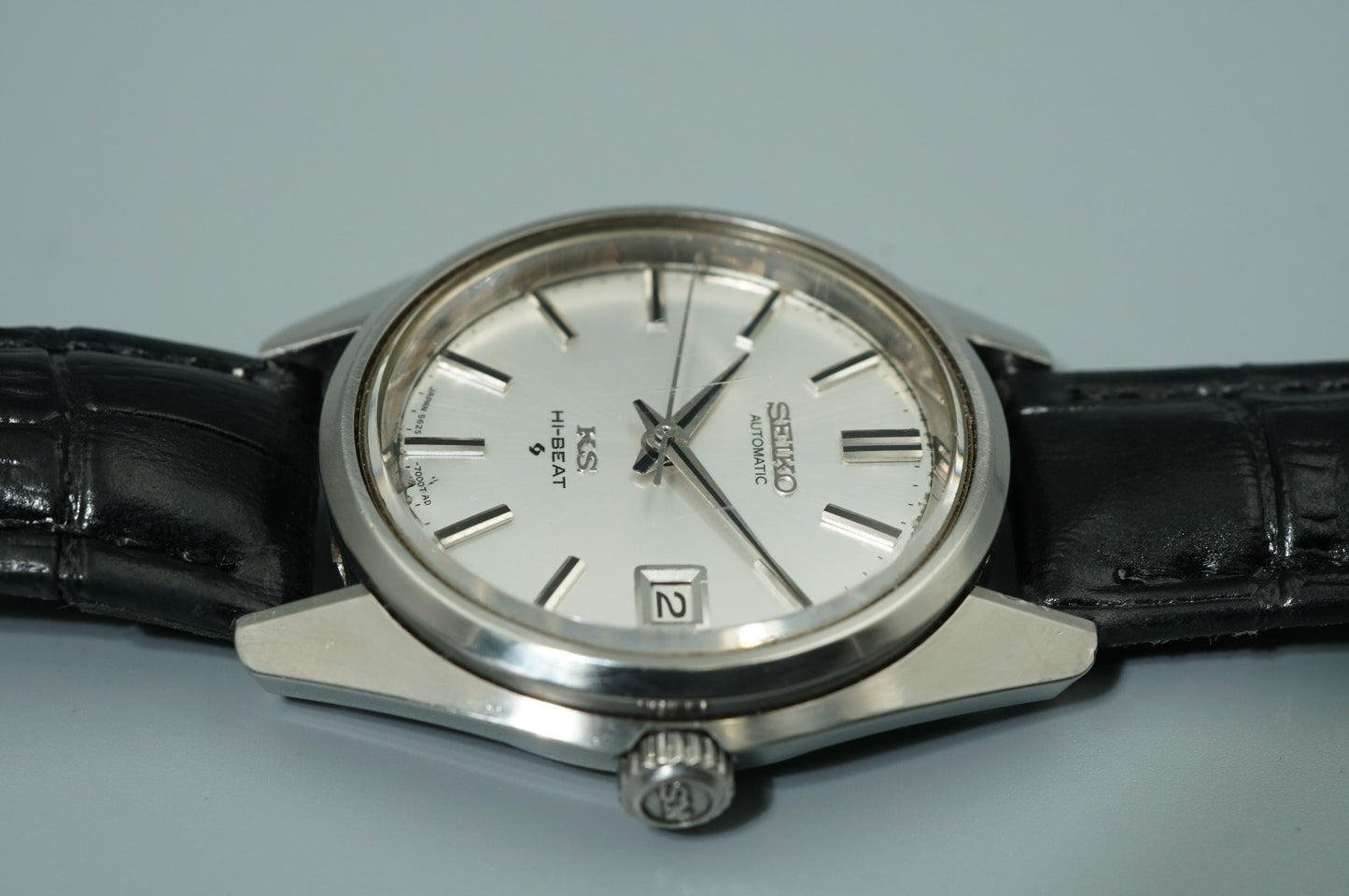 *Exc+4* Vintage 1969 SEIKO KS HI-BEAT 5626-7000 Automatic Silver 36mm Mens Watch