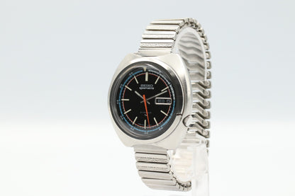 *Exc+4* Vintage SEIKO 5 SPORTS 7019-6040 Automatic Black Dial Mens Watch JAPAN