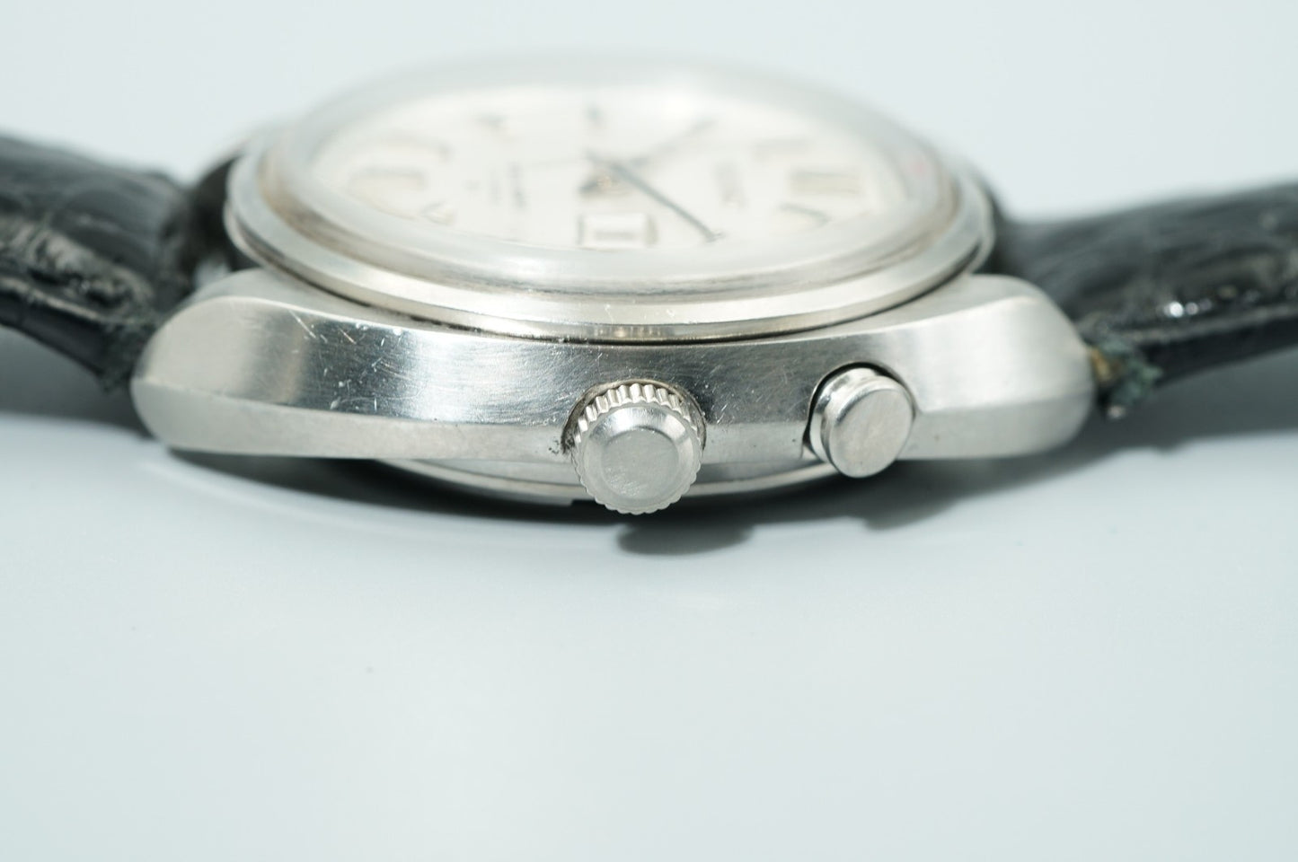 N MINT Vintage 1967 SEIKO BELL-MATIC 4006-7000 Automatic Silver 38mm Mens Watch