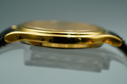 *MINT* Vintage SEIKO V701-1P70 Quartz Gold Dial Round 32mm Mens Watch