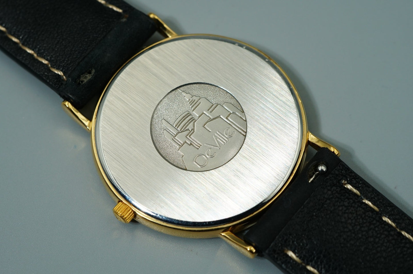 *Exc+5* Vintage OMEGA De Ville Ref.195.0075.2 Qz Gold Round 32mm Mens Watch