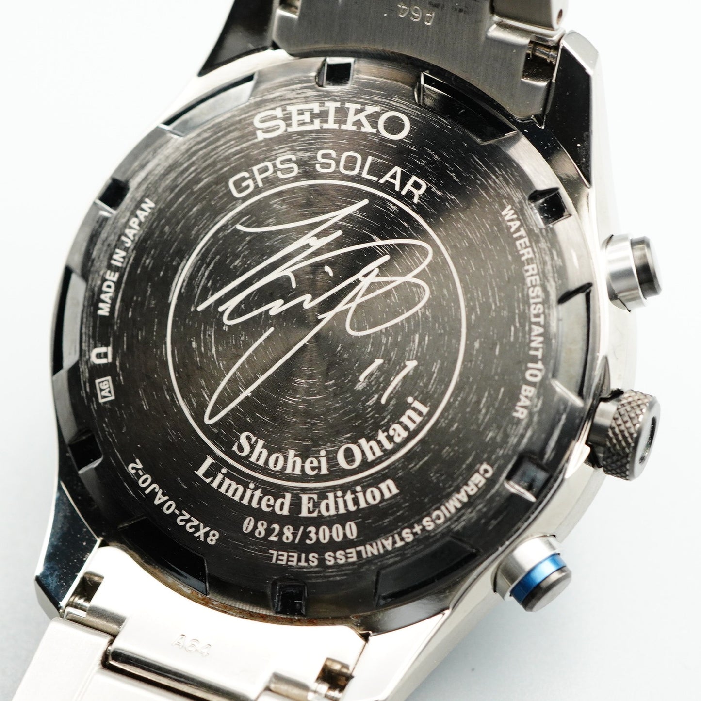 Box & Papar Vintage SEIKO ASTRON 8X22-0AJ0ｰ2 Solar Black Dial 45mm Mens Watch