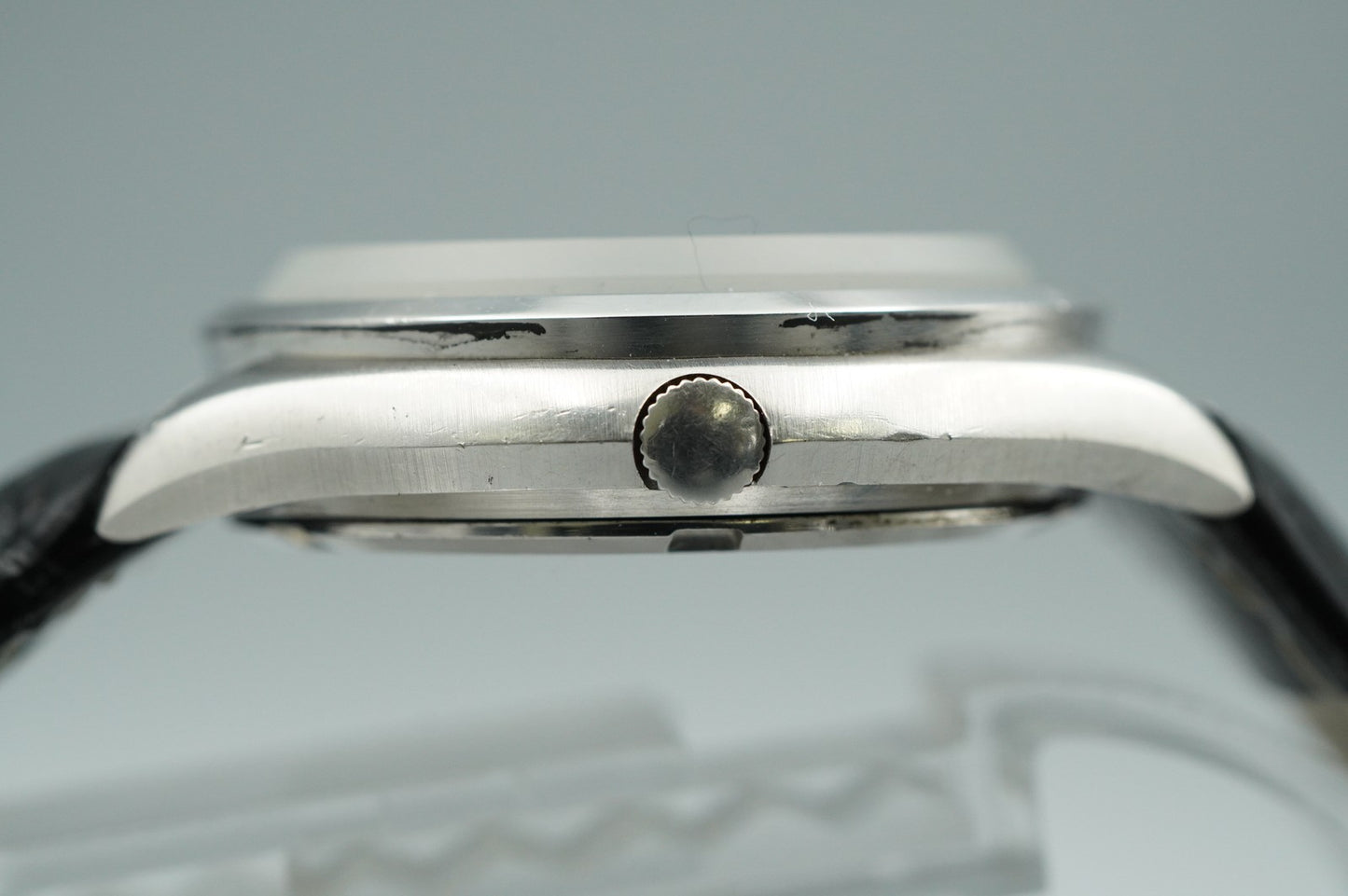 *NEAR MINT* Vintage SEIKO LORD MATIC 5206-6060 Automatic Silver 32mm Mens Watch