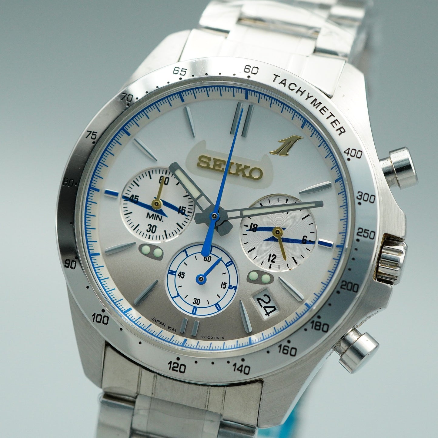 SEIKO N700S Nozomi 1St Anniversary 8T63-00X0 Quartz Silver 43mm Mens Watch