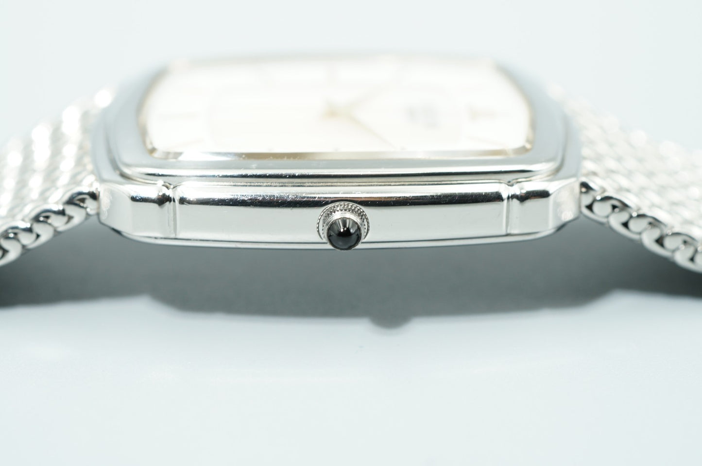 *N MINT* Vintage 1997 SEIKO CREDOR 5A74-3D20 Qz White Rectangle 27mm Women Watch