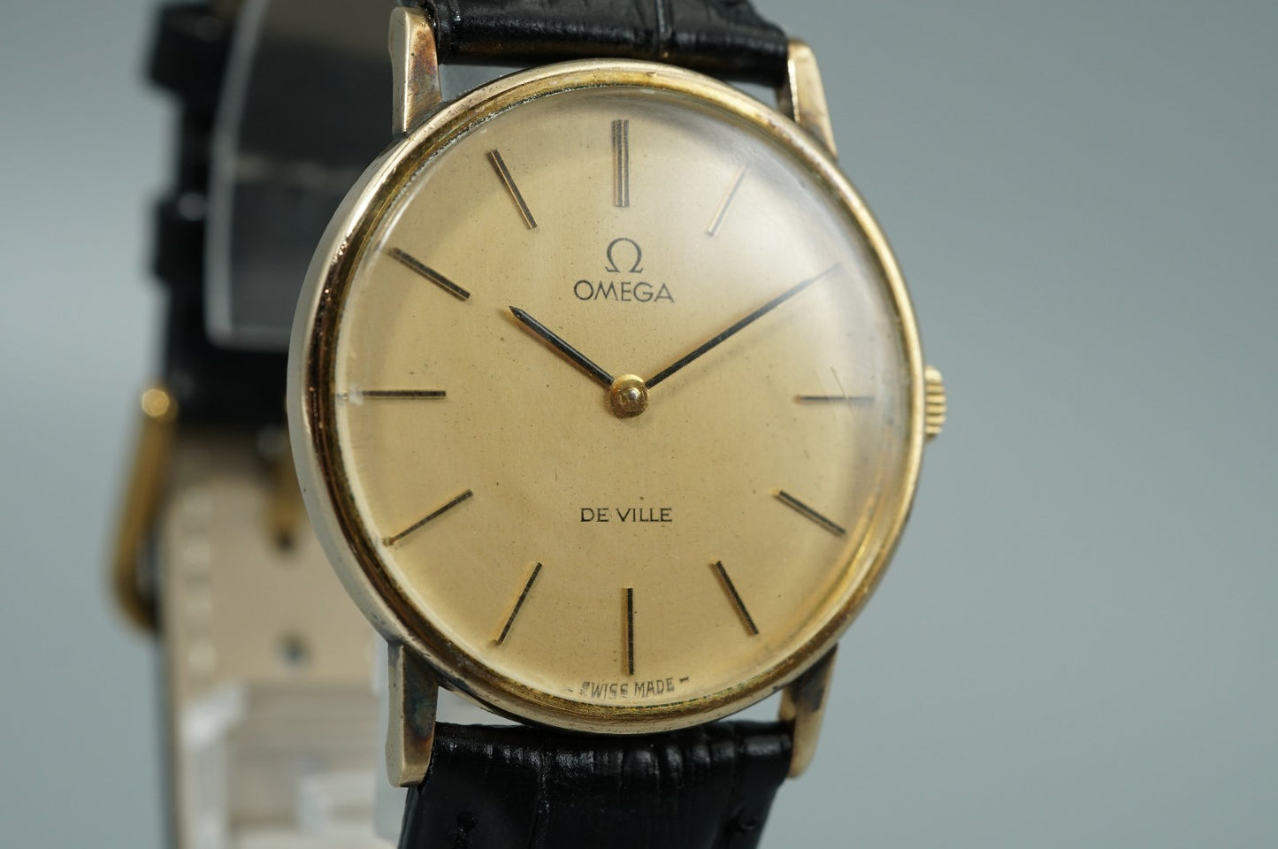 *Exc+5* Vintage 1970 OMEGA De Ville Cal.625 Hand Wind Gold Round 32mm Mens Watch
