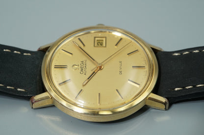 *N MINT* Vintage 1974 OMEGA De Ville Cal.1012 Automatic Gold 35mm Mens Watch