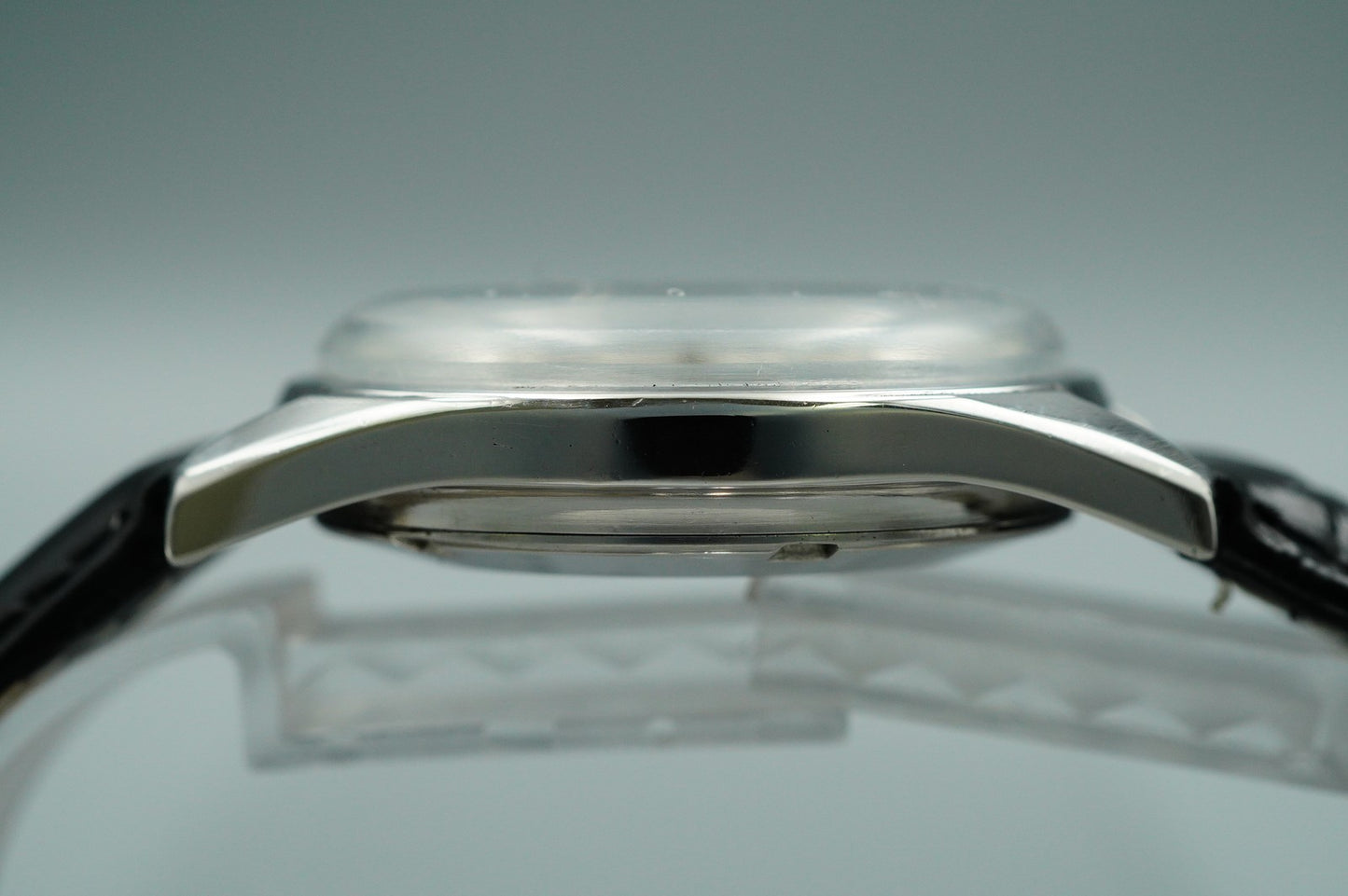 N MINT+++ Vintage 1960s SEIKO SEIKO MATIC Automatic Silver Round 37mm Mens Watch