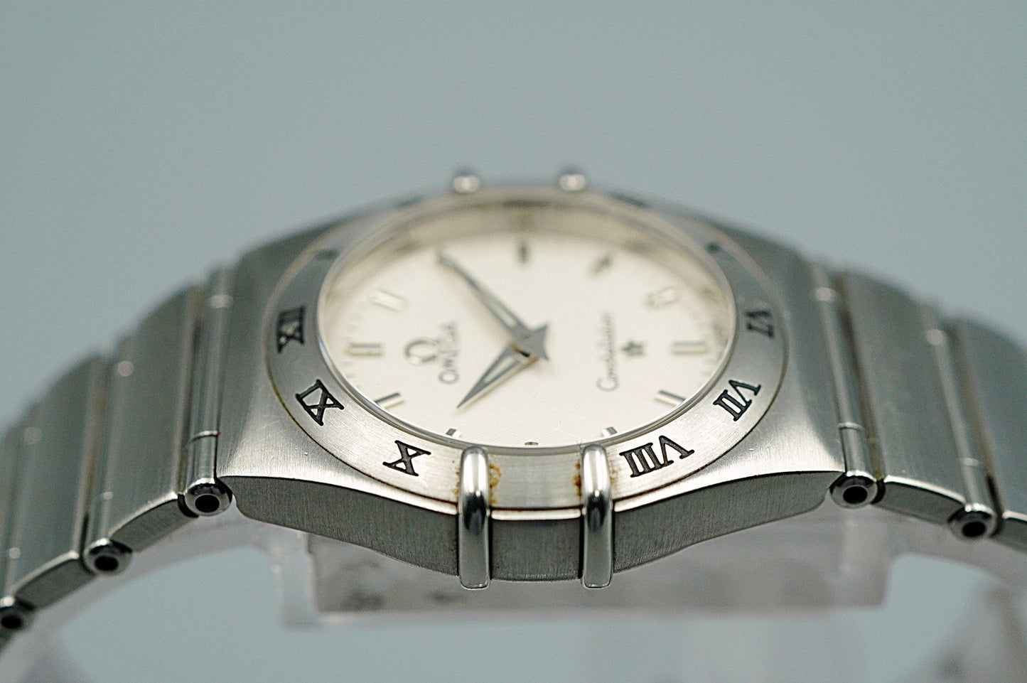 N MINT Vintage 1998 OMEGA Constellation Cal.1456 Qz Silver 25mm Women Watch