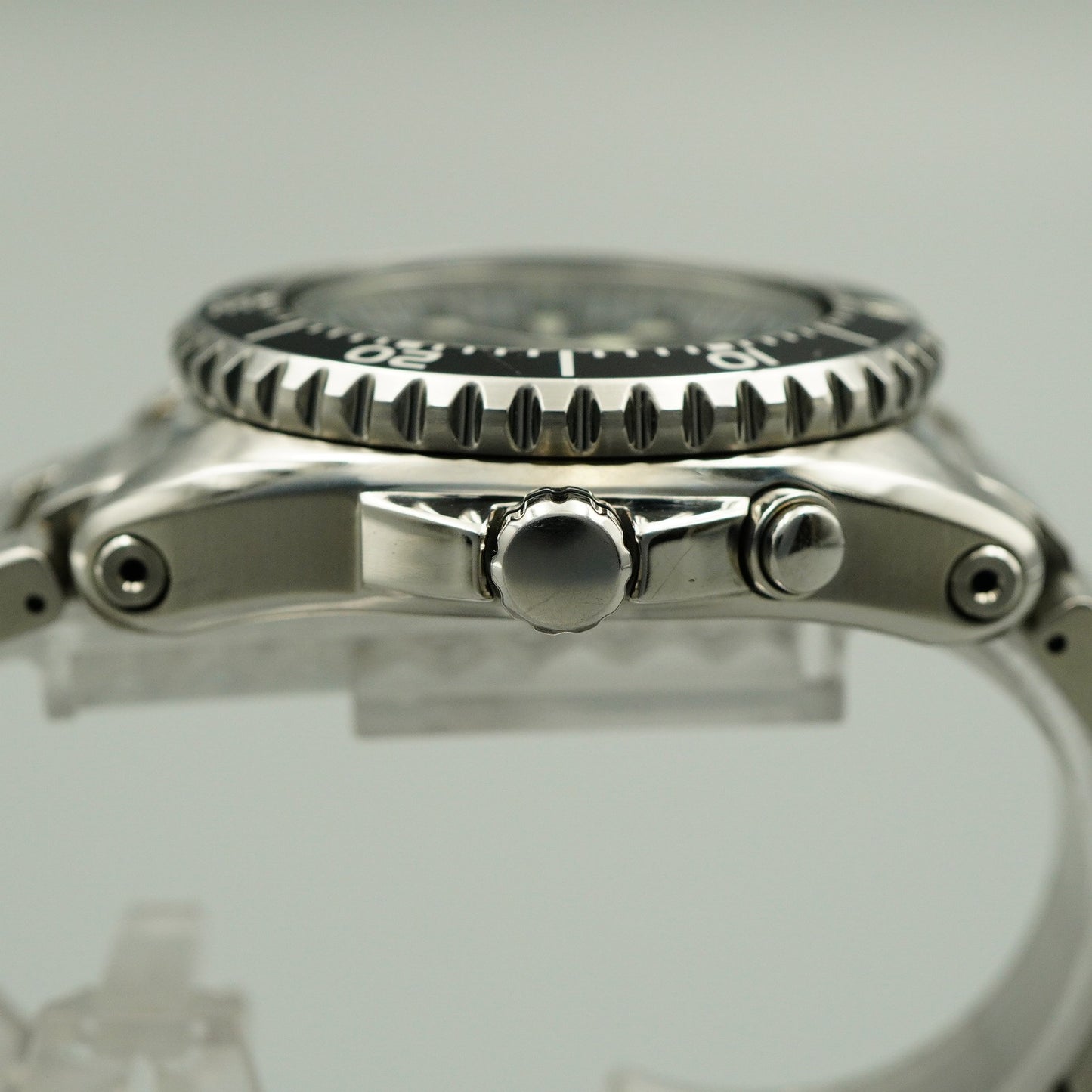 Serviced New Batt *Near MINT* SEIKO Kinetic 5M62-0BL0 AT Black 43mm Mens Watch