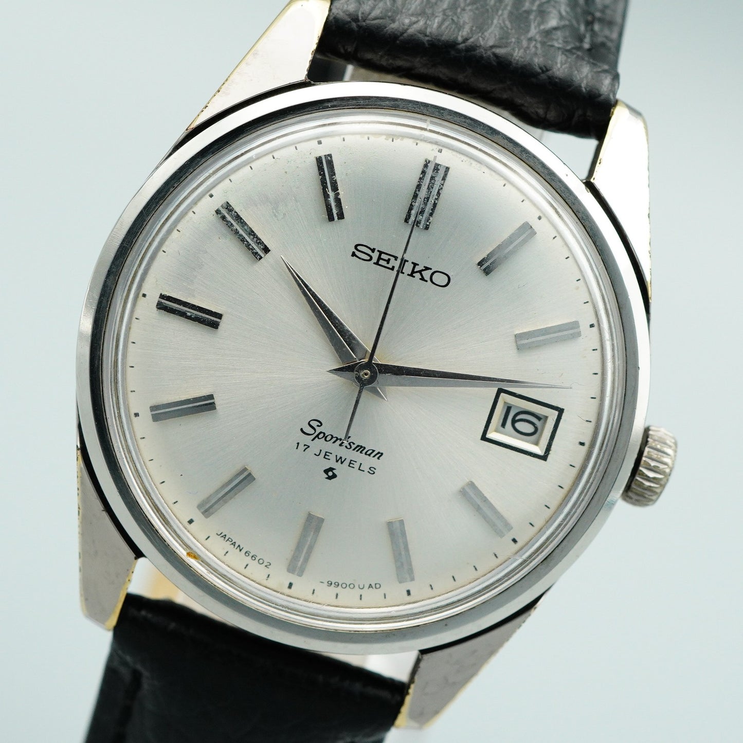 Polished Vintage 1978 SEIKO Sportsman 6602-9982 Hand Wind Silver 36mm Mens Watch