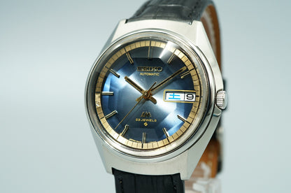 Serviced Vintage 1972 SEIKO Lord Matic 5606-7270 Automatic Blue 35mm Mens Watch