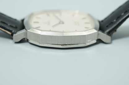 Exc+5 Vintage 1977 OMEGA De Ville Cal.1365 Qz Silver Dodecagon 24mm Women Watch