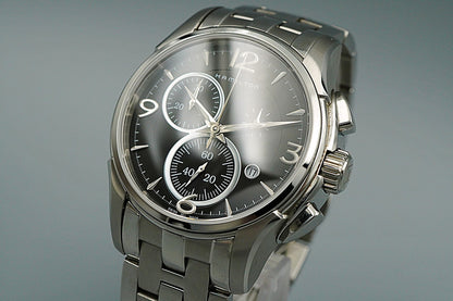 *NEAR MINT* Vintage HAMILTON Jazzmaster H326120 Quartz Black 43mm Mens Watch