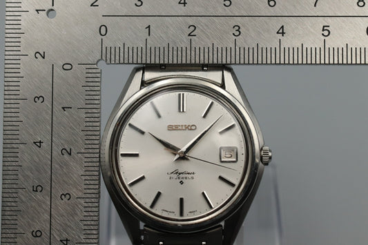 *Exc+5* Vintage SEIKO Skyliner 6102-8000 Hand Winding White Dial 21J Watch JAPAN