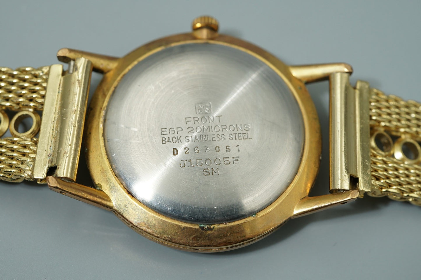 Vintage 1970 SEIKO SPORTSMAN  J15005E Hand Wind Silver Round 35mm Mens Watch