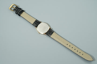 *Exc+5* Vintage 1980 SEIKO Chariot 5931-5350 Qz Black Hexagon 30mm Mens Watch