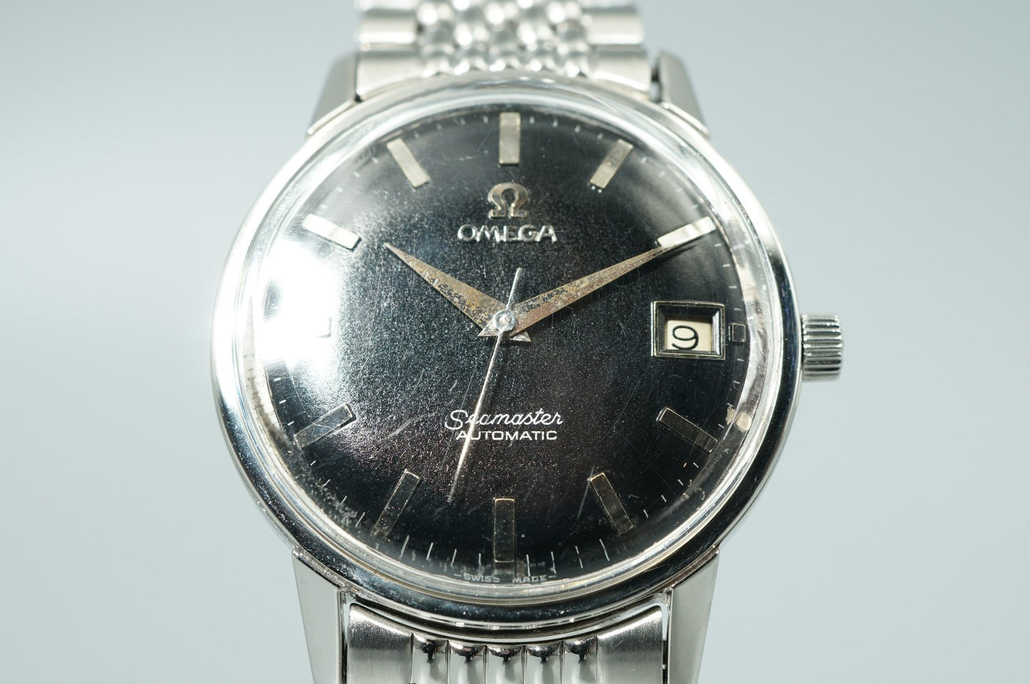 N MINT Vintage 1963 OMEGA Seamaster Cal.562 Automatic Black Dial 34mm Mens Watch