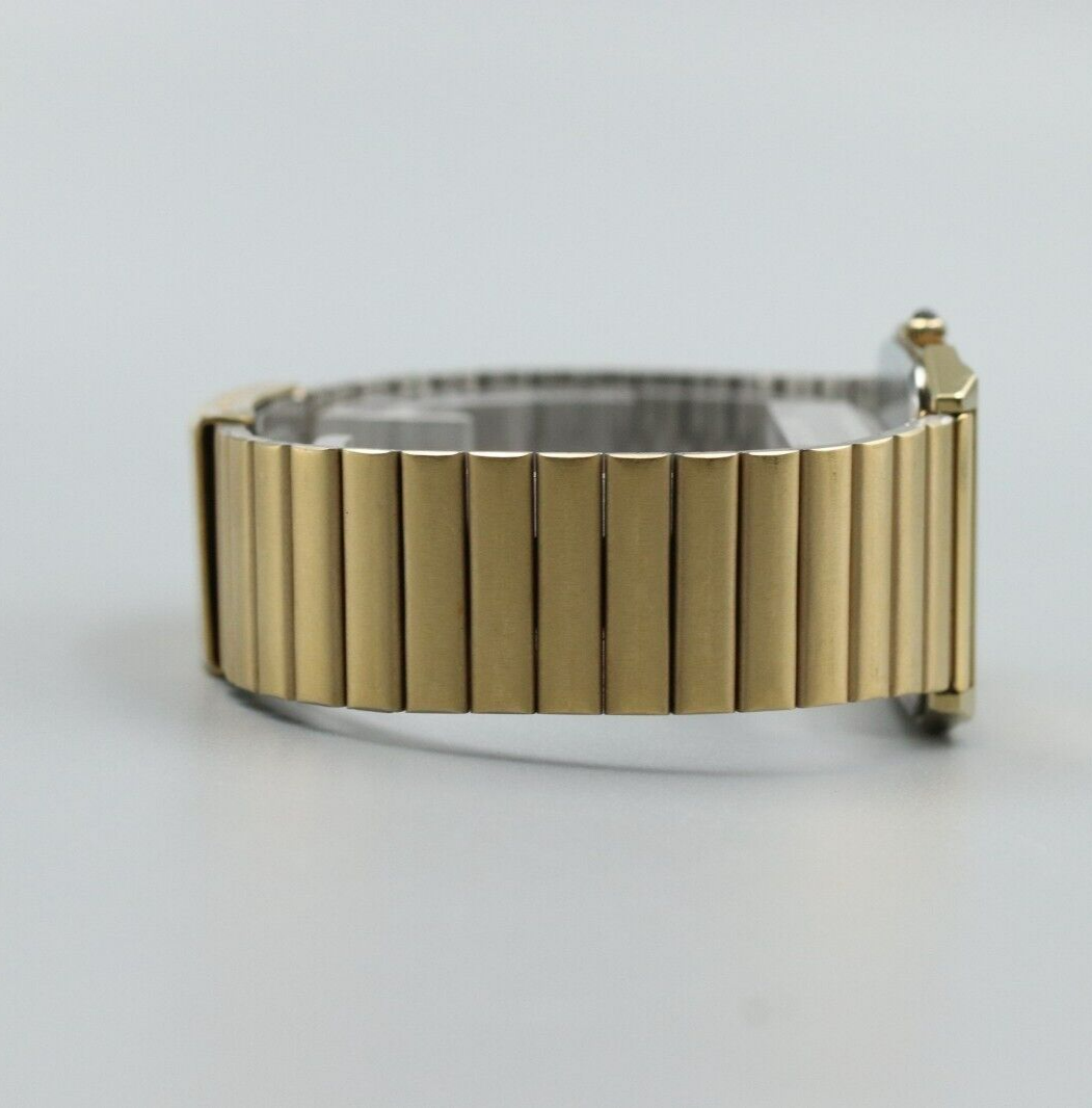 *MINT* Vintage SEIKO Dolce 7740-5000 Quartz Gold Dial Rectangle Mens Watch