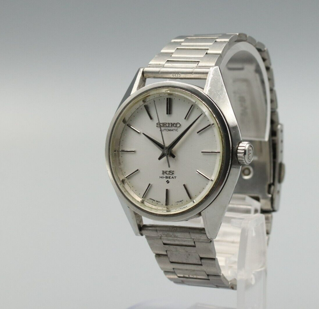 *Exc+5* Vintage SEIKO King Seiko 5621-7020 Automatic White Dial Round Mens Watch