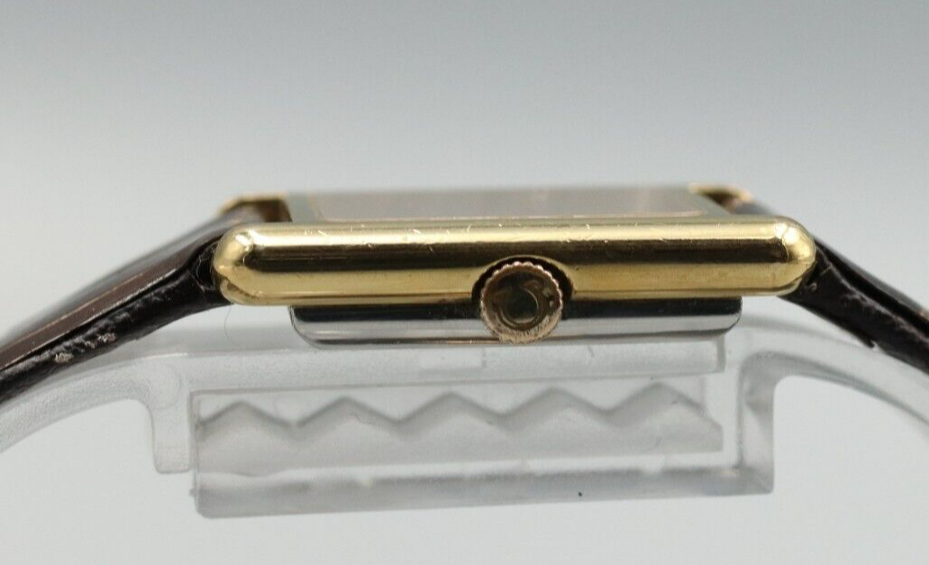 *Exc+5* Vintage OMEGA De Ville Cal.625 Hand Winding Gold Dial Square Women Watch