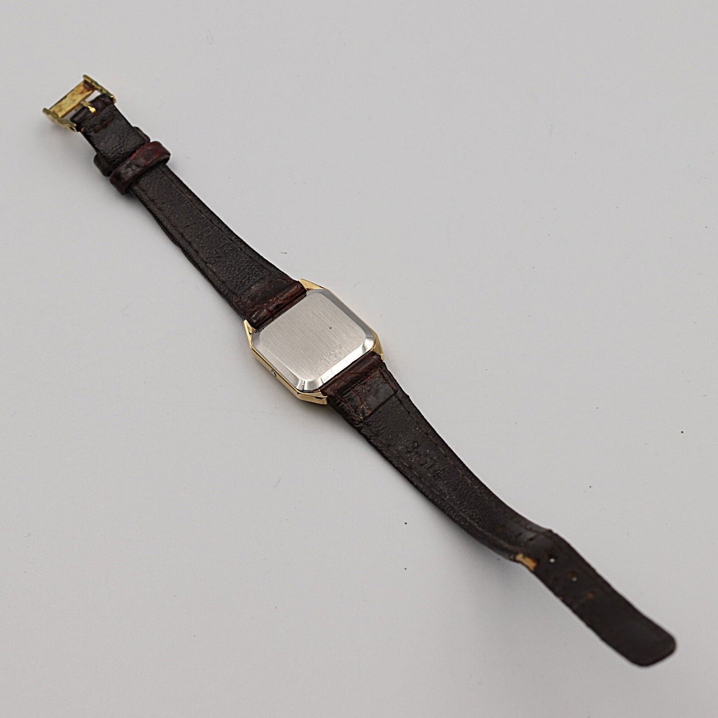 *NEAR MINT* Vintage 1986 OMEGA De Ville Cal.1387 Qz Gold Square 20mm Women Watch