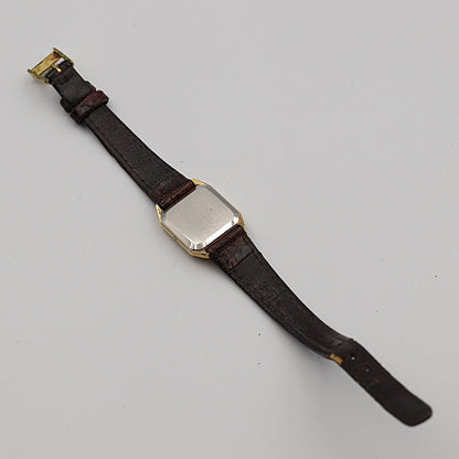 *NEAR MINT* Vintage 1986 OMEGA De Ville Cal.1387 Qz Gold Square 20mm Women Watch
