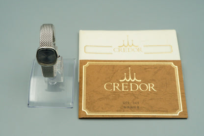 *NEAR MINT* Vintage 1985 SEIKO CREDOR 1421-5021 Qz Cream Square 22mm Women Watch