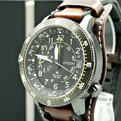 TOP MINT Citizen QZ J280-R013581 Solar Promaster Date Black Mens Wristwatch JP