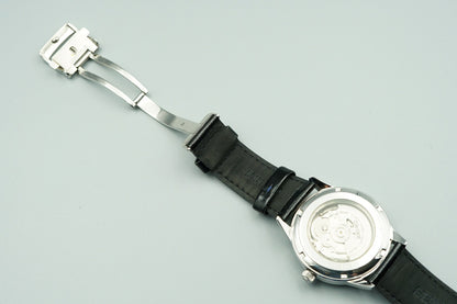 *NEAR MINT*  SEIKO MECHANICAL 6R15-01S0 AT Blue Dial Round 40mm Mens Watch