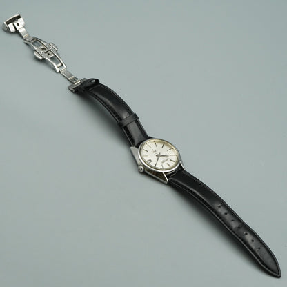 N MINT Vintage SEIKO Hi-Beat 5625-7113 Automatic Silver Round 36mm Mens Watch