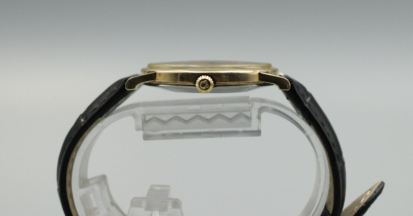 *Exc+4* Vintage OMEGA De Ville Cal.625 Hand Winding Gold Dial Round Mens Watch