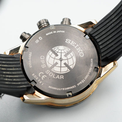 *Exc+5 Box & Paper* SEIKO ASTRON 5X53-0AB0 Solar Black Dial 43mm Mens Watch
