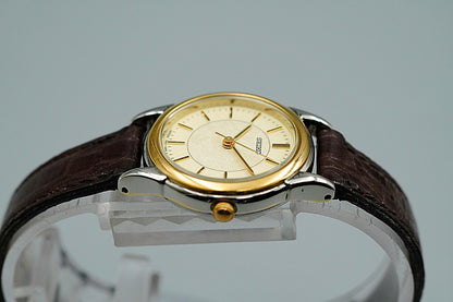 *MINT* Vintage 1996 SEIKO 7N01-6880 Quartz Gold Dial Round 25 mm Women Watch
