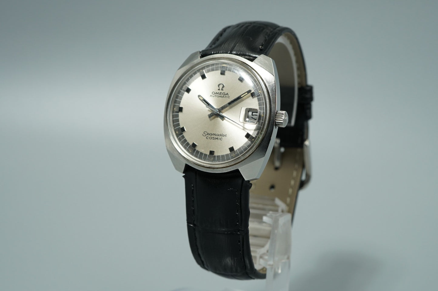 N MINT Vintage 1970s OMEGA Seamaster 166022-TOOL 105 Auto Silver 34mm Mens Watch