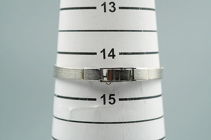 *Exc+5* Vintage 1972 SEIKO 01-3360 Hand Winding Silver Oval 16mm Women Watch