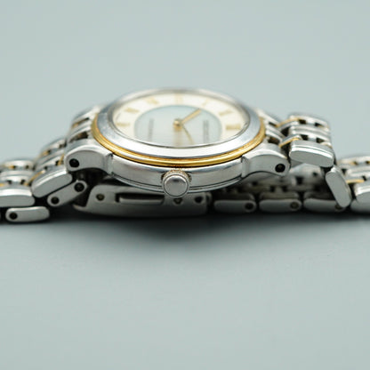 *NEAR MINT* SEIKO Exceline V110-0AA0 Quartz White Round 24mm Women,Ladies Watch