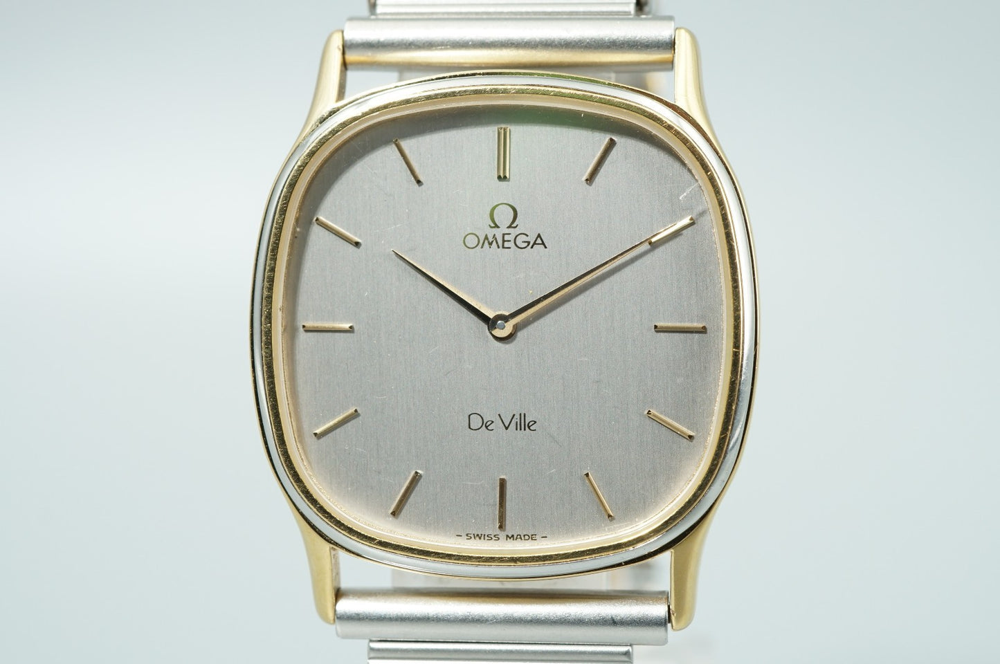*Exc+5* Vintage 1977 OMEGA De Ville Cal.1365 Qz Silver Square 31mm Mens Watch