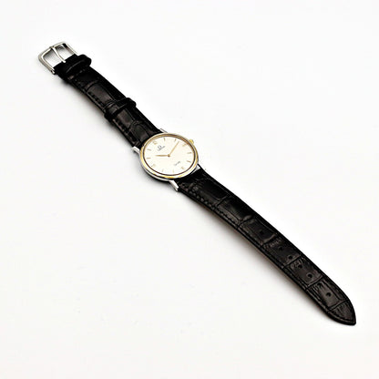 *NEAR MINT* Vintage 1990s OMEGA De Ville Cal.1378 Qz Gold Round 33mm Mens Watch
