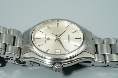*TOP MINT* SEIKO Grand 9F62-0A10 Quartz Silver Dial Round 35mm Mens Watch