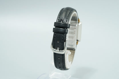 *Exc+5* Vintage SEIKO DIASHOCK 5292 Hand Wind Black Dial Square 22mm Women Watch