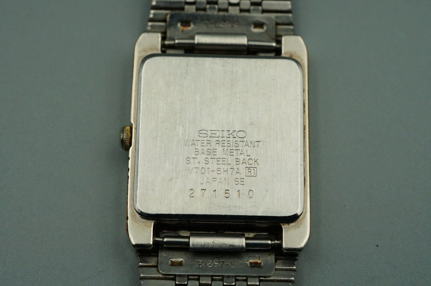 *Exc+5*  SEIKO GALAXY  V701-5H7A Qz Cream Dial Square 23mm Women,Ladies Watch