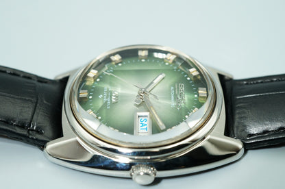 Serviced Vintage SEIKO Lord Matic 5606-7230 Automatic Green Dial 35mm Mens Watch
