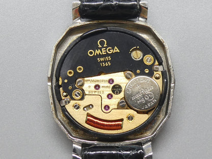 Exc+5 Vintage 1977 OMEGA De Ville Cal.1365 Qz Silver Dodecagon 24mm Women Watch