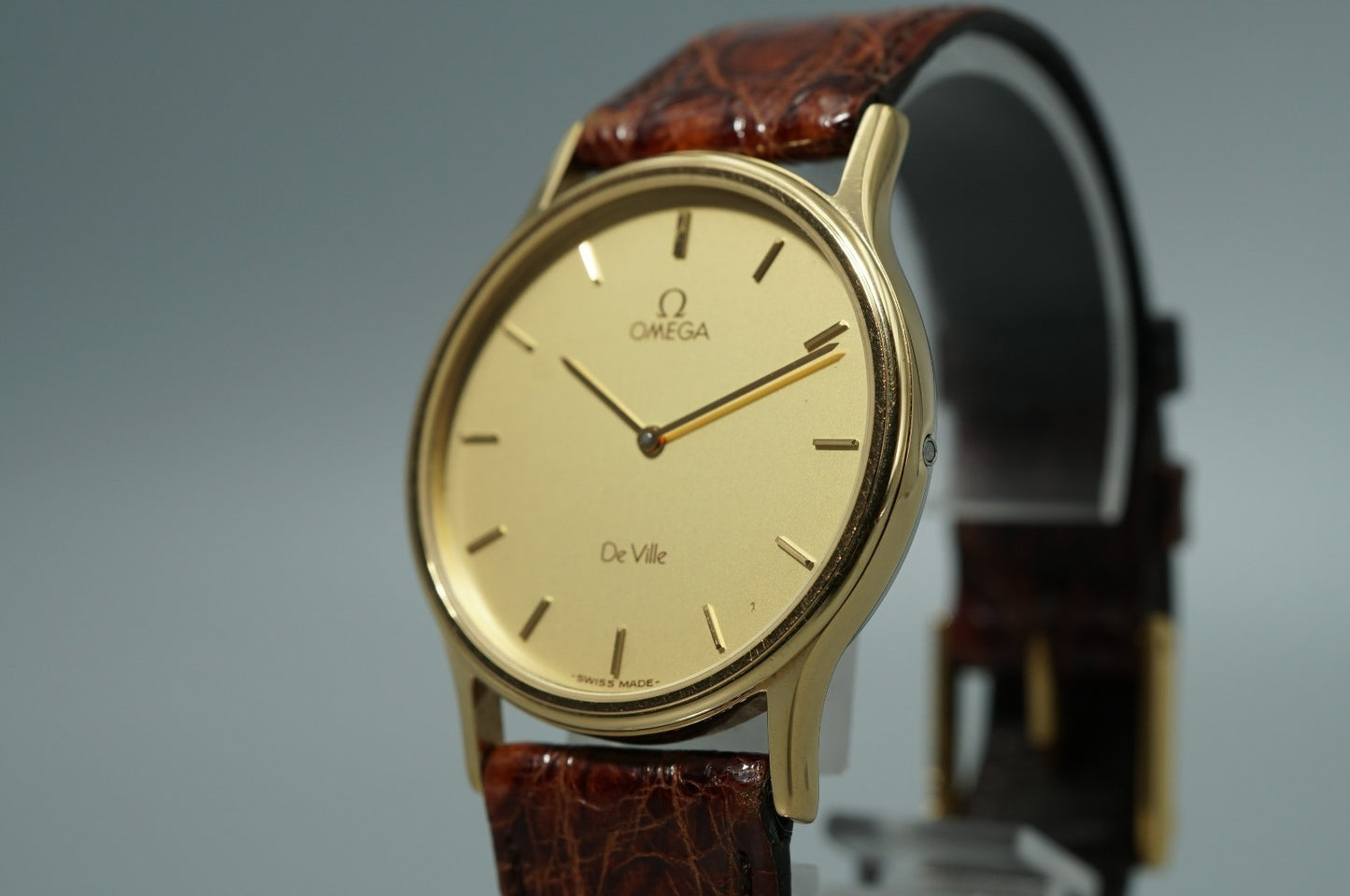 *NEAR MINT* Vintage 1980s OMEGA De Ville Cal.1365 Quartz Gold 31mm Mens Watch