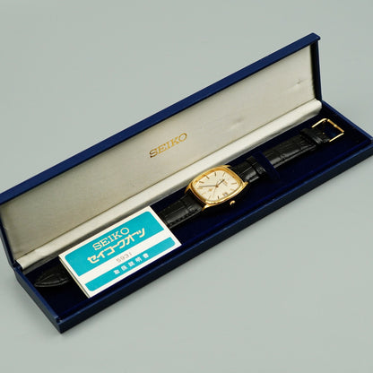 *Exc+5* Vintage 1975 SEIKO GRAND 4842-5011 Quartz Gold Square 34mm Mens Watch