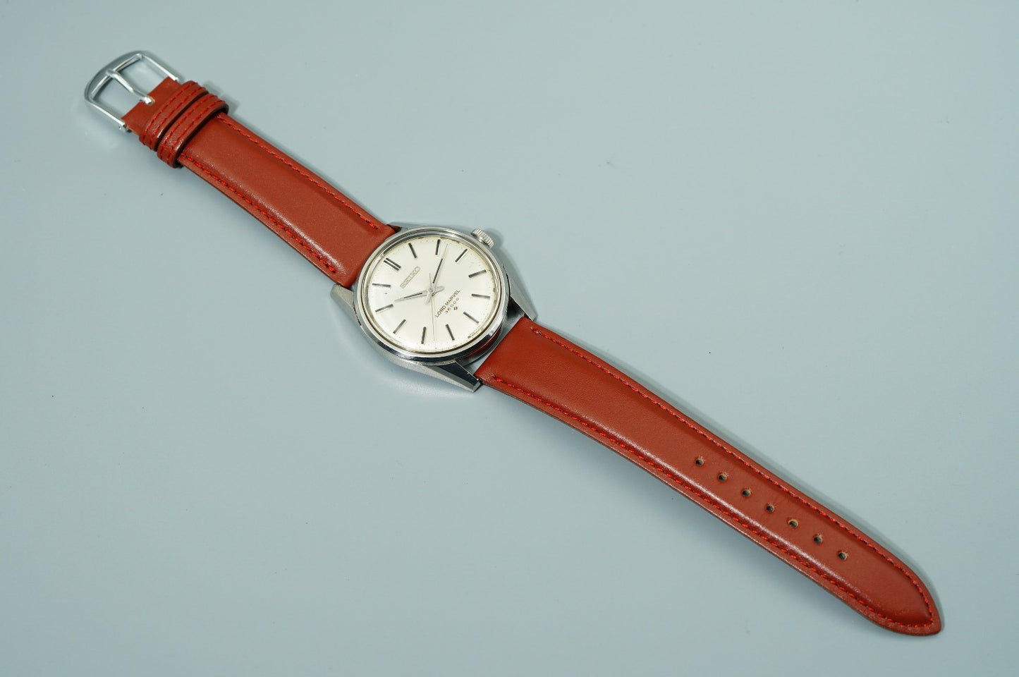 *Exc+5* Vintage 1968 SEIKO Lord marvel 5740-8000 Automa Silver 34mm Mens Watch