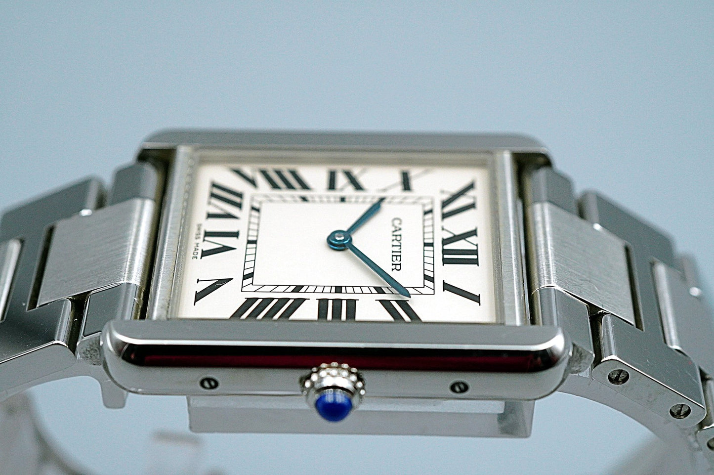 *Exc+5* Cartier Tank Solo W5200014 3169 Quartz Silver 27mm Mens Watch